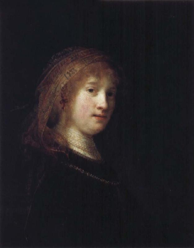 REMBRANDT Harmenszoon van Rijn Saskia with a Veil oil painting image